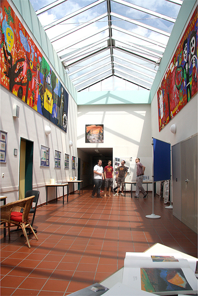 Blauer Ritter Ausstellung auf dem Schulfest Sommer 2012 in der Gesamtschule An der Erft